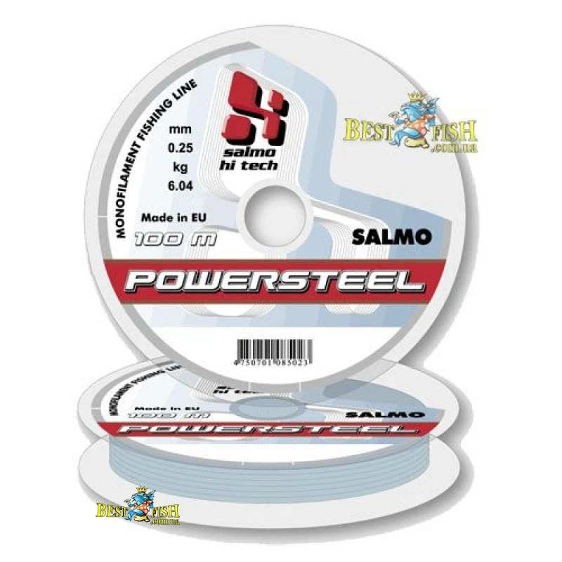 Леска монофильная Salmo Hi-Tech POWERSTEEL 100/030 Леска монофильная Salmo Hi-Tech POWERSTEEL 100/030