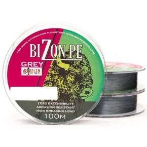 Плетений шнур Bratfishing Bizon PE Grey 0.06 мм 100 м (30/02-021-006)