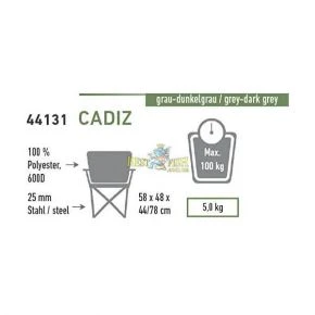 Стул High Peak Cadiz (Gray/Dark gray)