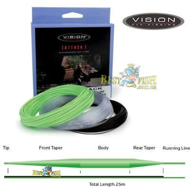 Шнур нахлыстовый ATTACK Vision VC7S Шнур нахлыстовый ATTACK Vision VC7S