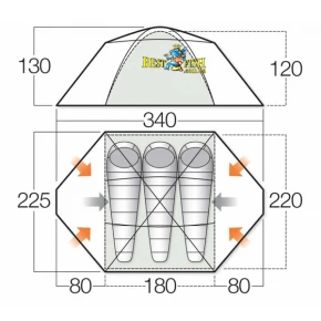 Палатка Vango Mistral 300 Terracotta