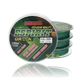 Шнур BratFishing Espirit Green 100 м 0.35 мм зелений 30-02-016-035 (30/02-016-035)